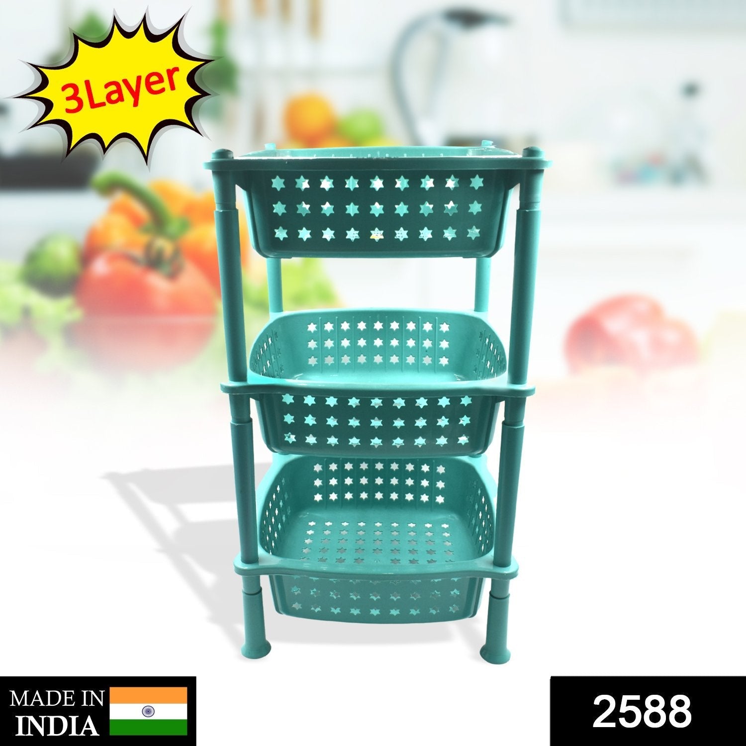 Black kitchen trolley with storage baskets Black kitchen trolley with storage baskets